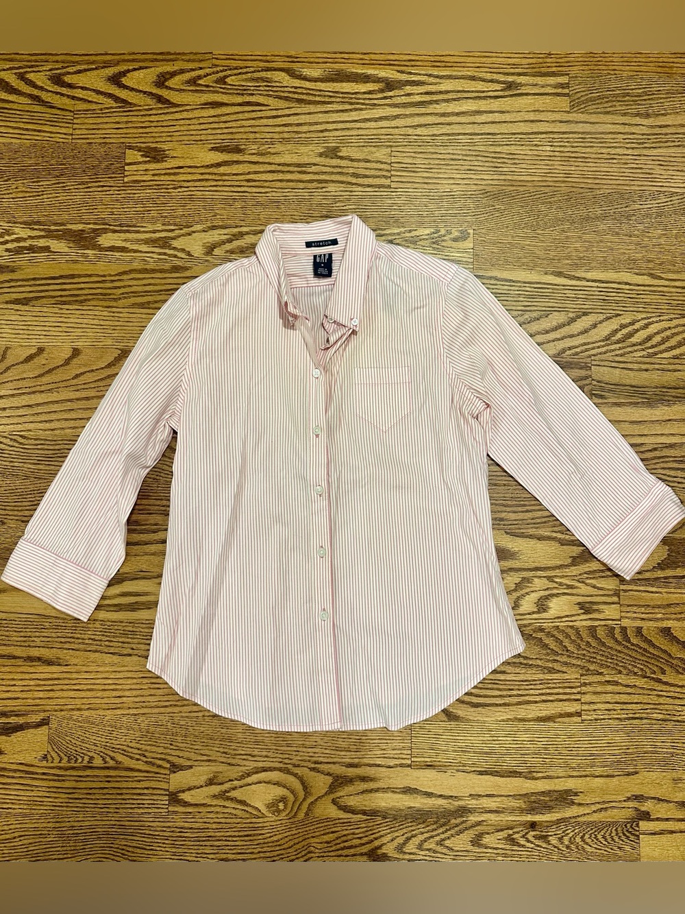GAP Pink Stripe Button-Up Shirt